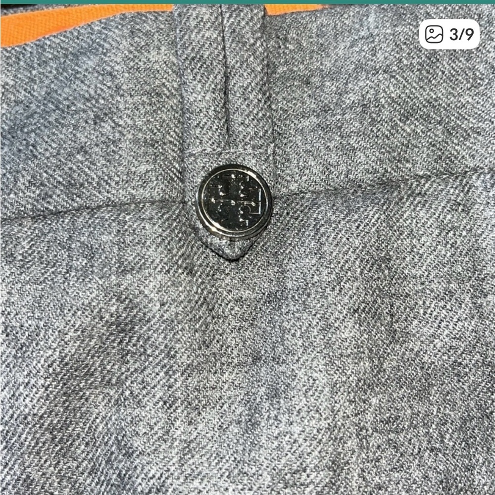 Tory Burch gray wool wide leg trousers size 12 - but fits like an 8/10 - Picture 3 of 9